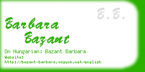 barbara bazant business card